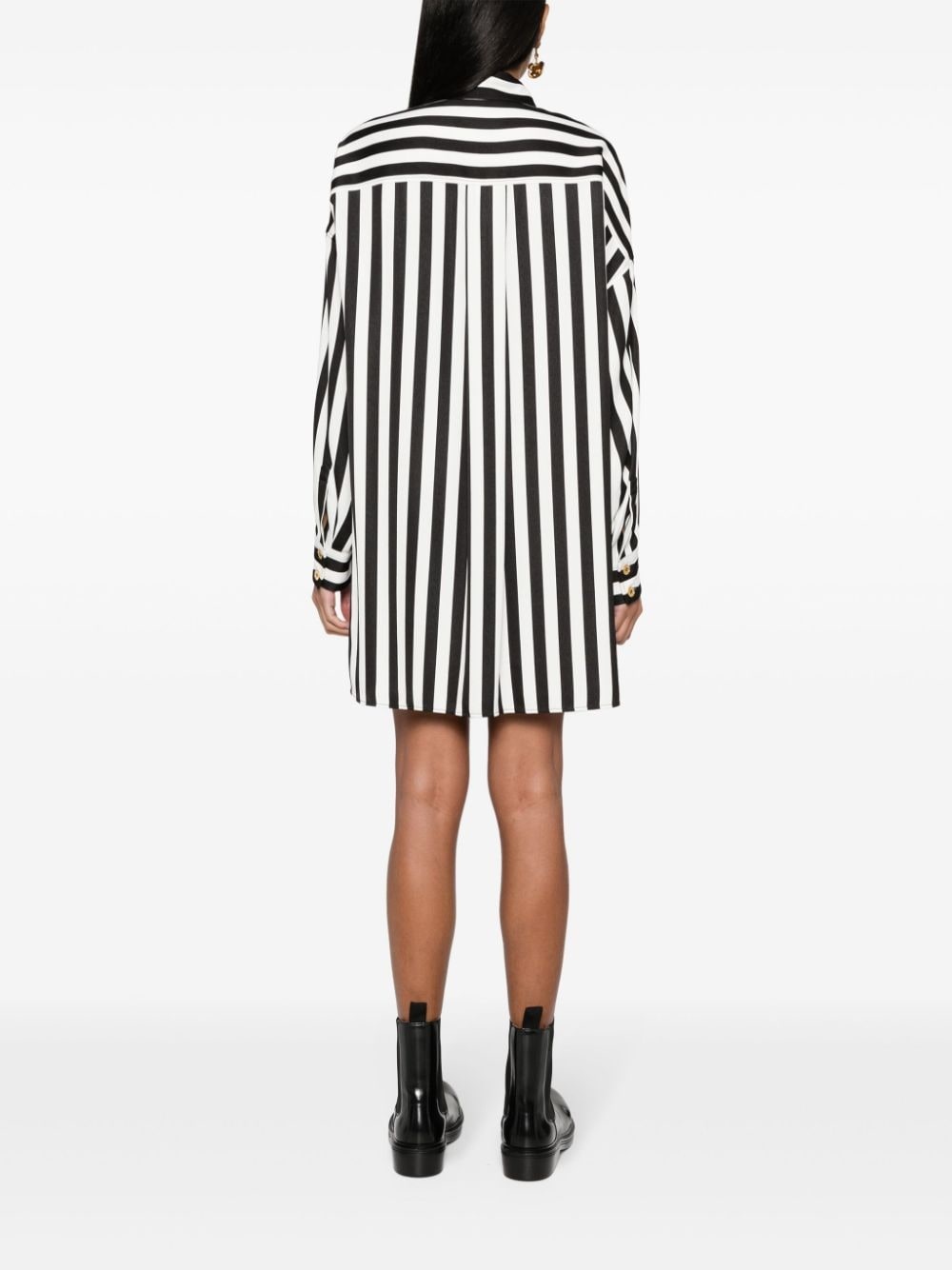 long-sleeve striped dress - 4