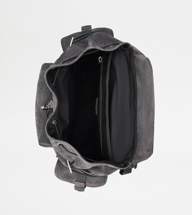 BACKPACK IN SUEDE MEDIUM - GREY 4