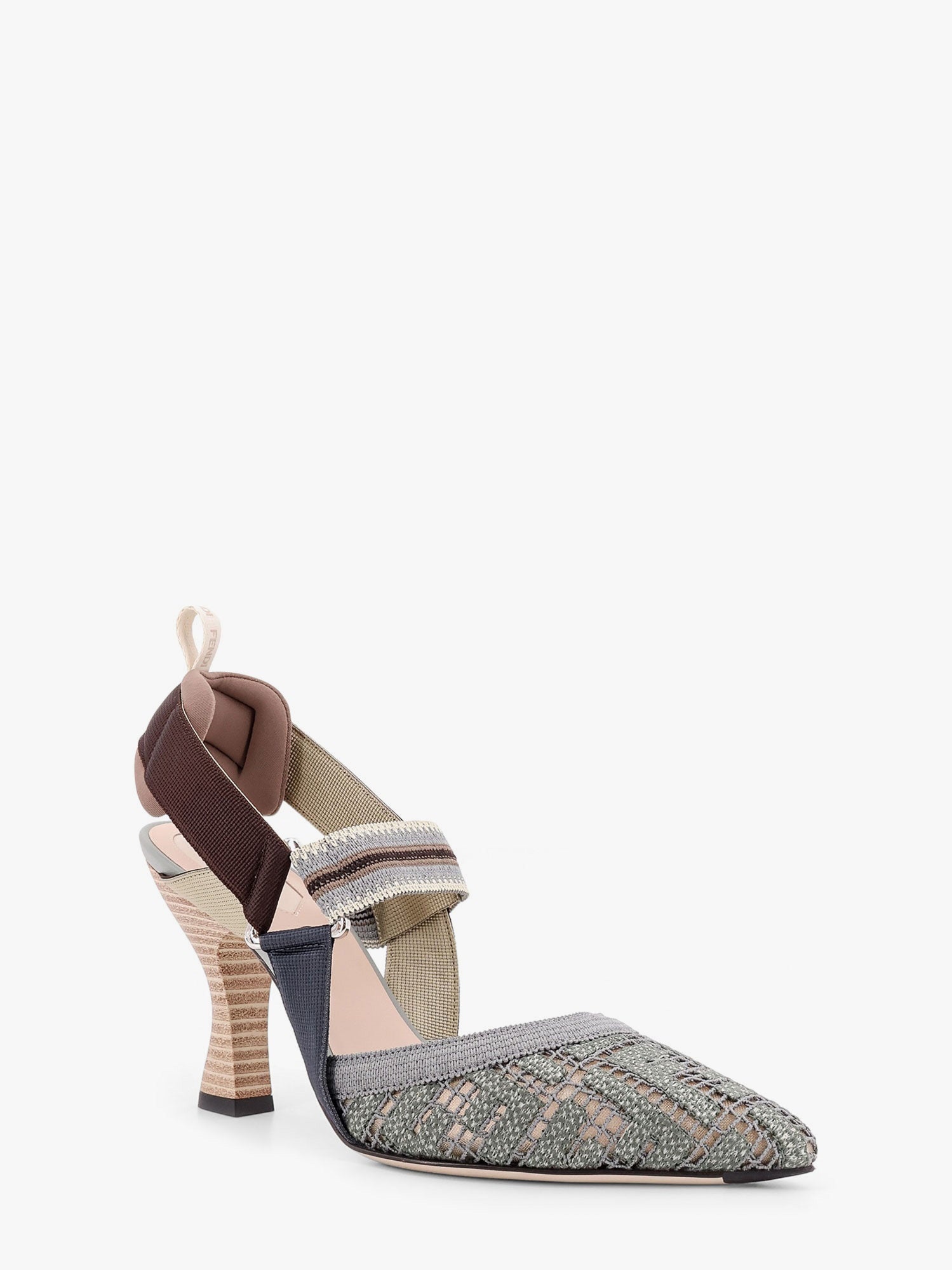 Fendi Colibrã¬ Mesh Slingback With Ff Embroidery - 2