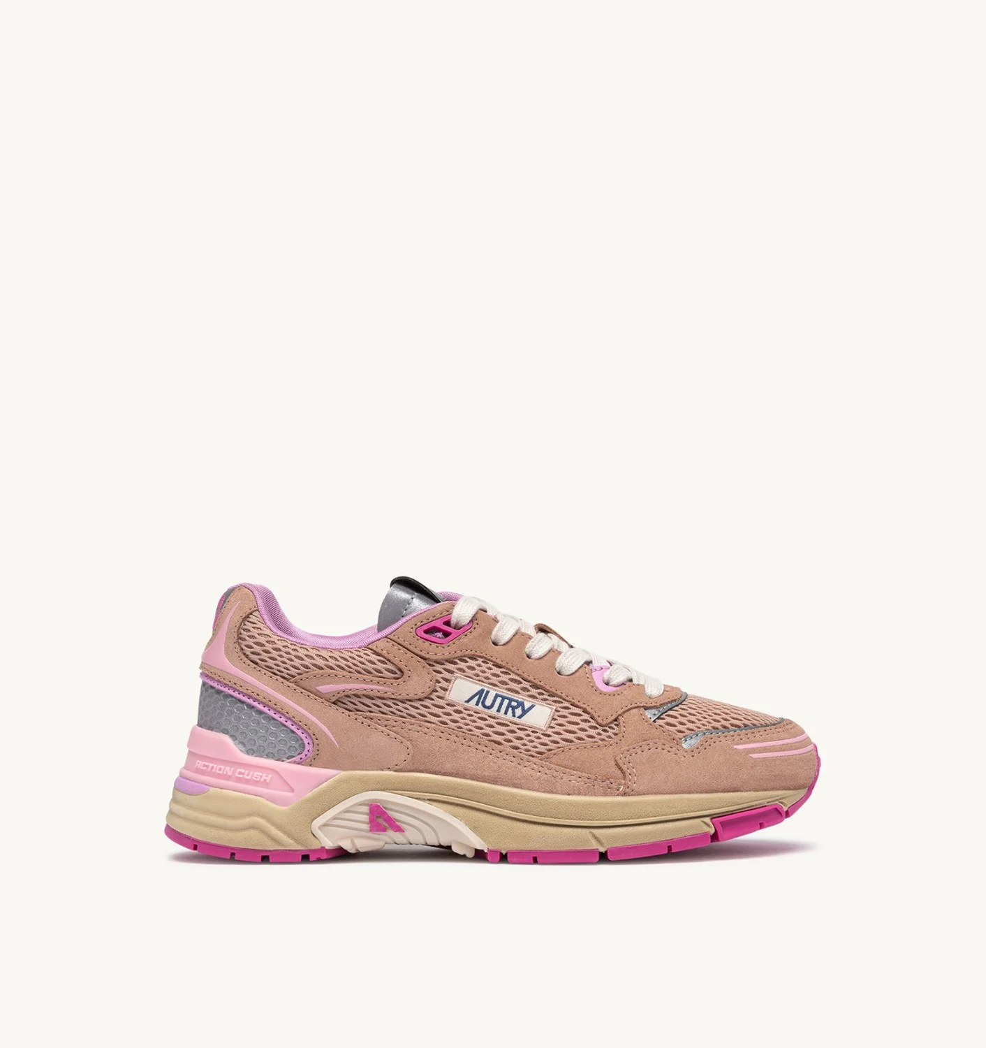 HYPERWAY SNEAKERS IN PHARD PINK AND DOLPHIN SUEDE AND MESH - 1