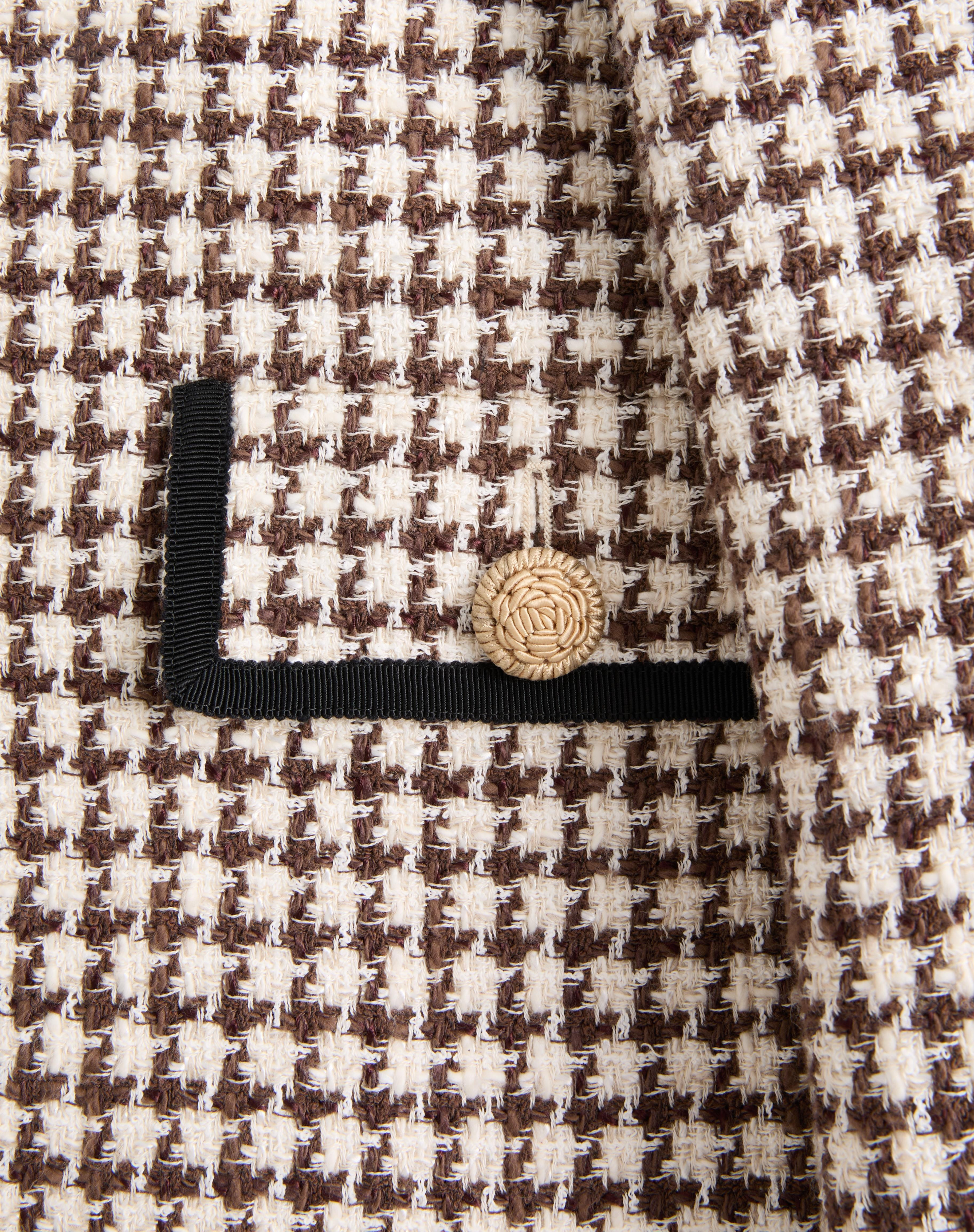 LIGHT TWEED PIED DE POULE JACKET - 8