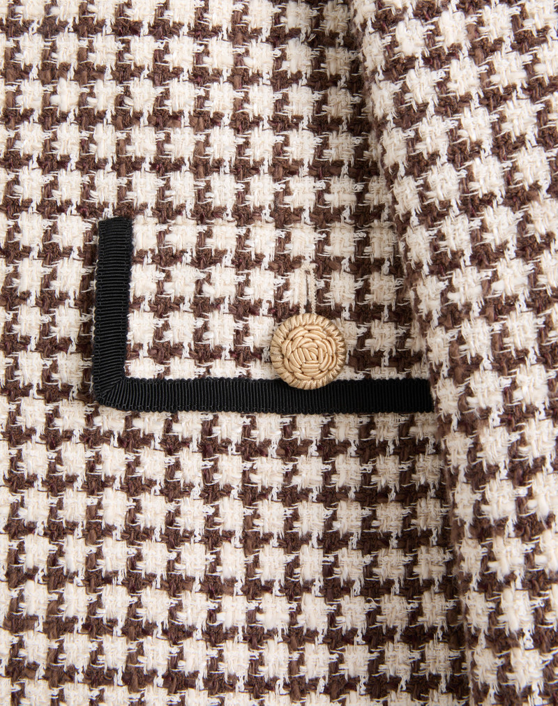 LIGHT TWEED PIED DE POULE JACKET 8