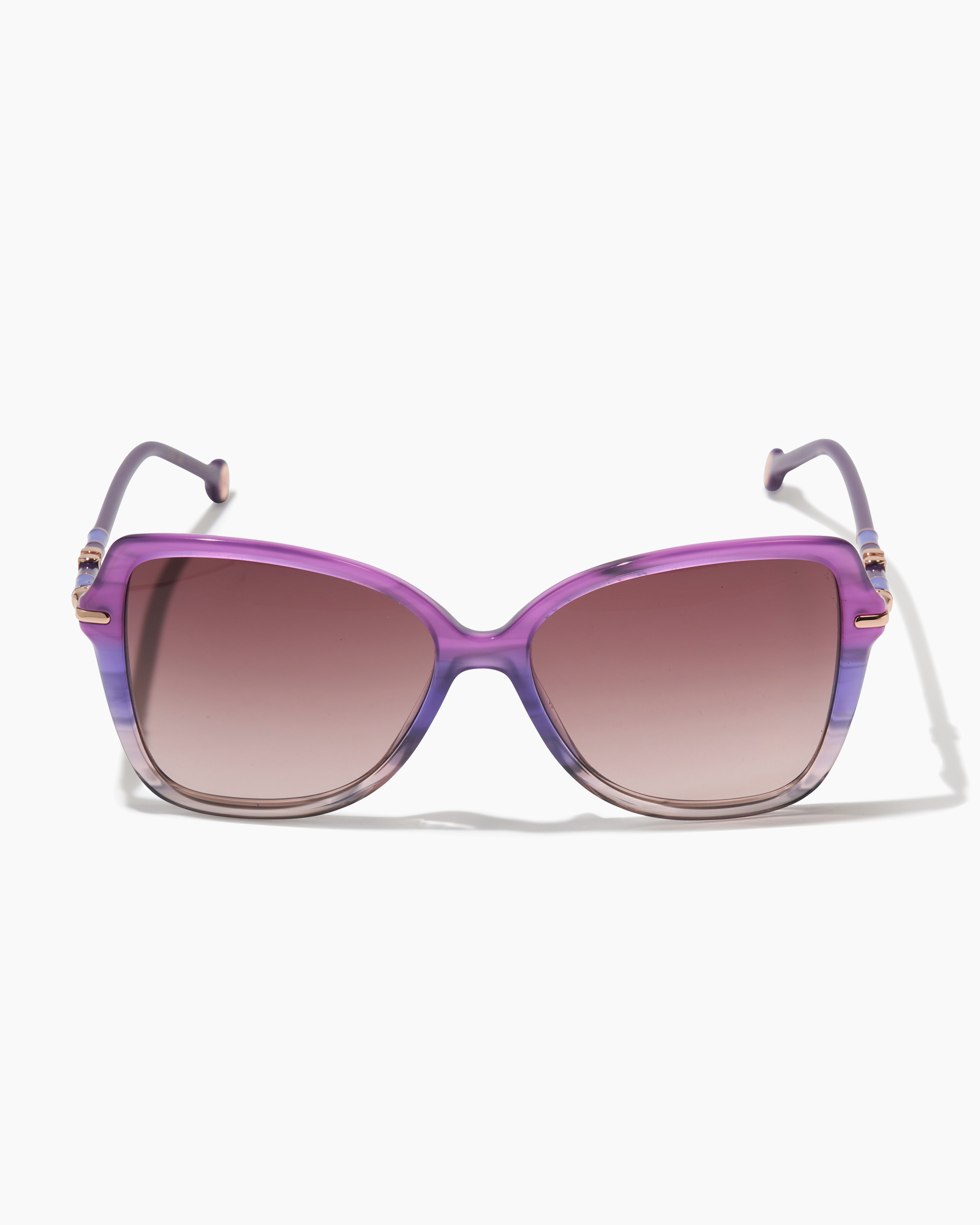 Cat Eye Sunglasses with Beaded Detail - 1