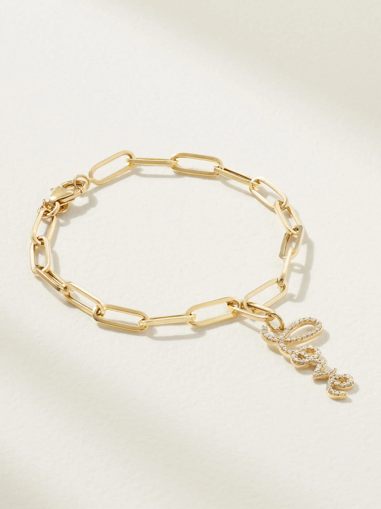 Medium Love 14-karat Gold Diamond Bracelet - 1