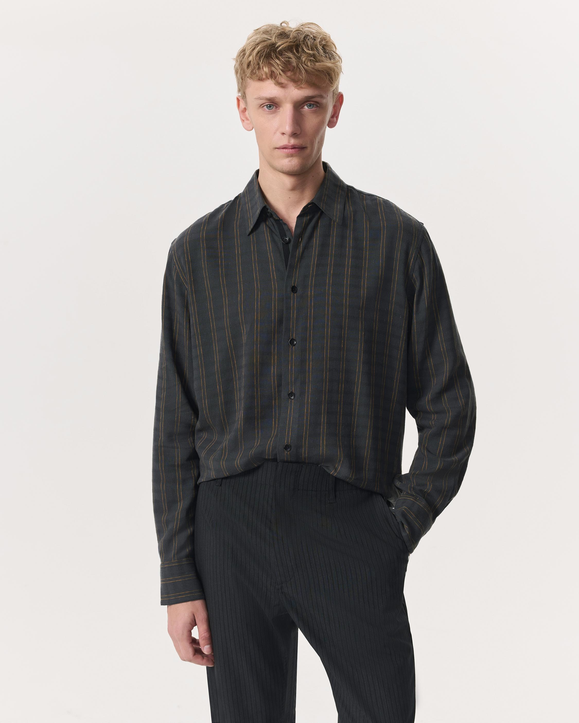 Dalton Dobby Plaid Shirt - 1