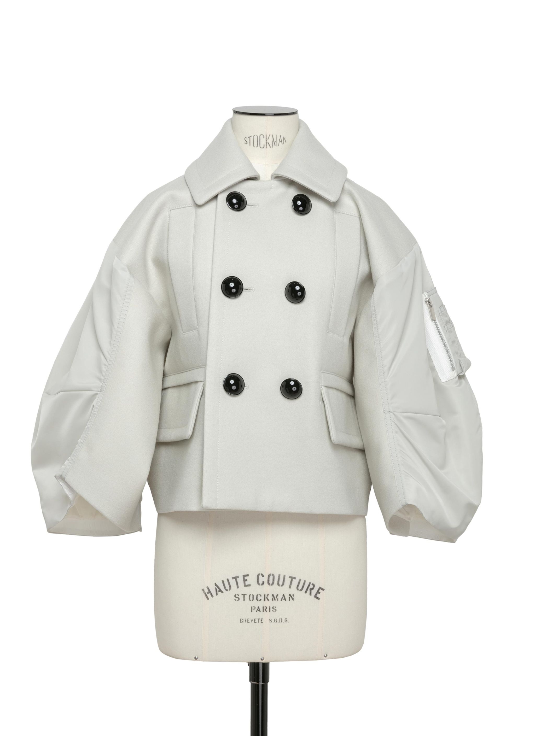 Wool Melton x Nylon Twill Jacket - 1
