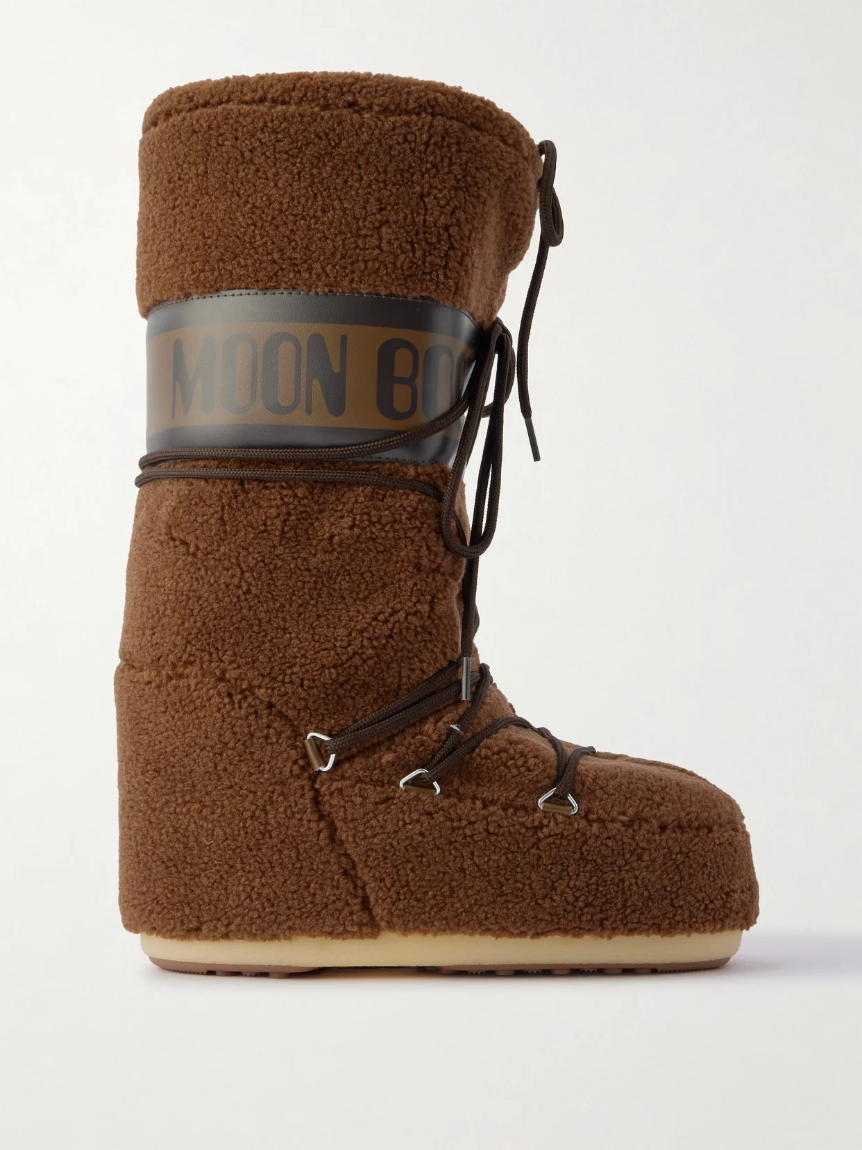 Icon Faux Leather-trimmed Fleece Snow Boots - 1