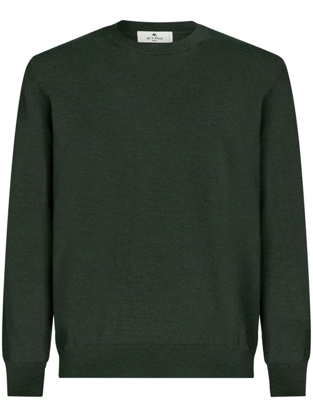 Pegaso-embroidered wool jumper - 1