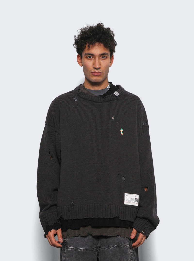 Maison MIHARAYASUHIRO Layered Knit Pullover Black outlook