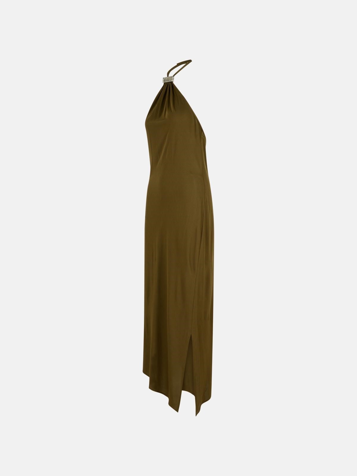 GREEN VISCOSE DRESS - 2