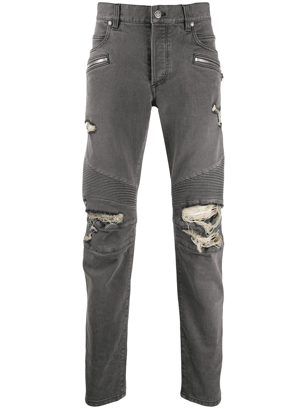 distressed slim-fit jeans - 1