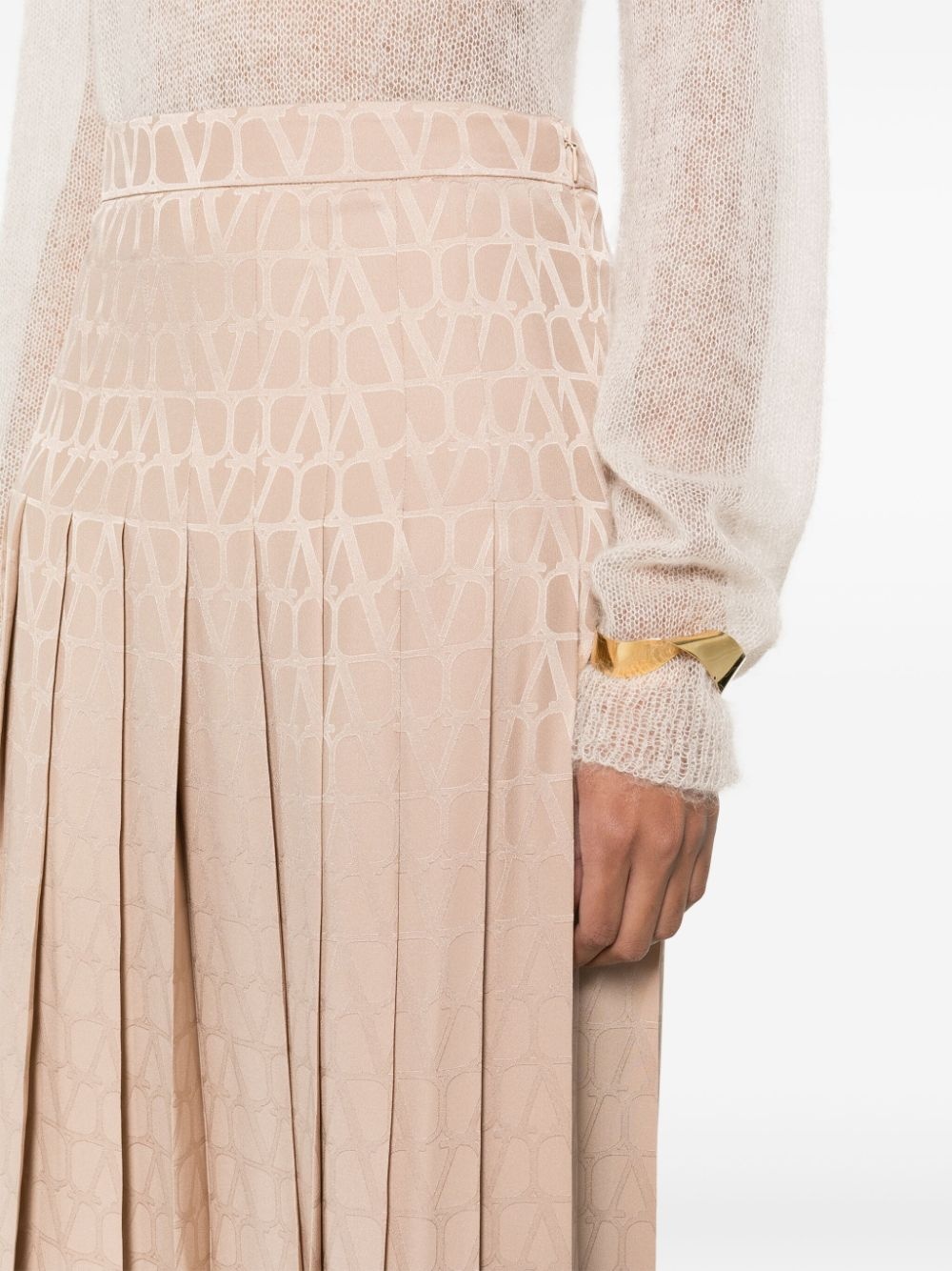 pleated silk skirt - 5