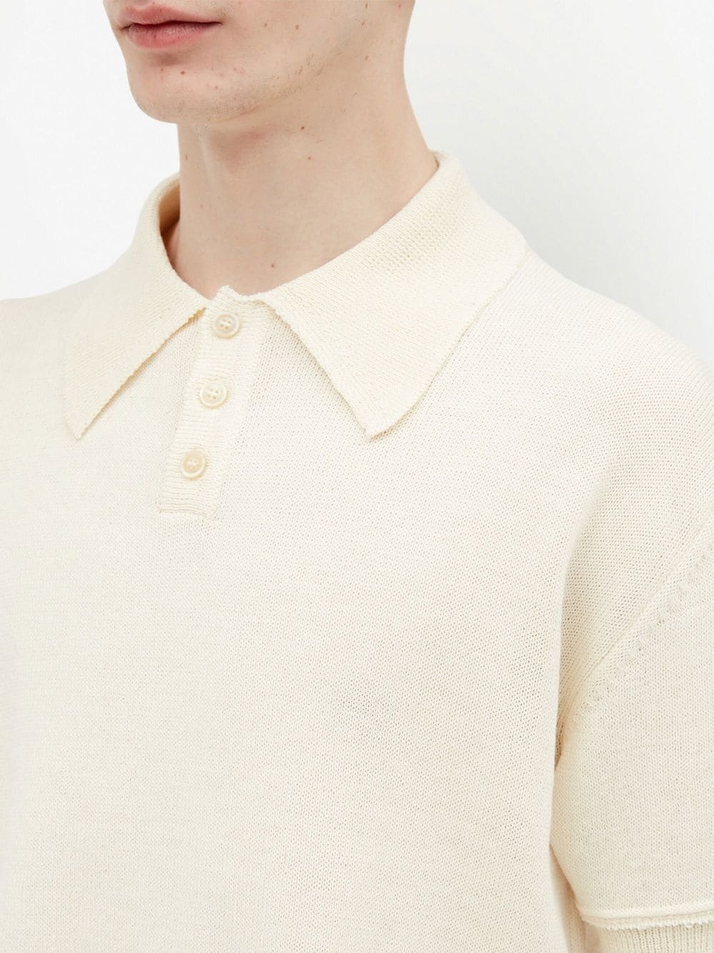 knitted half-sleeved polo shirt - 6
