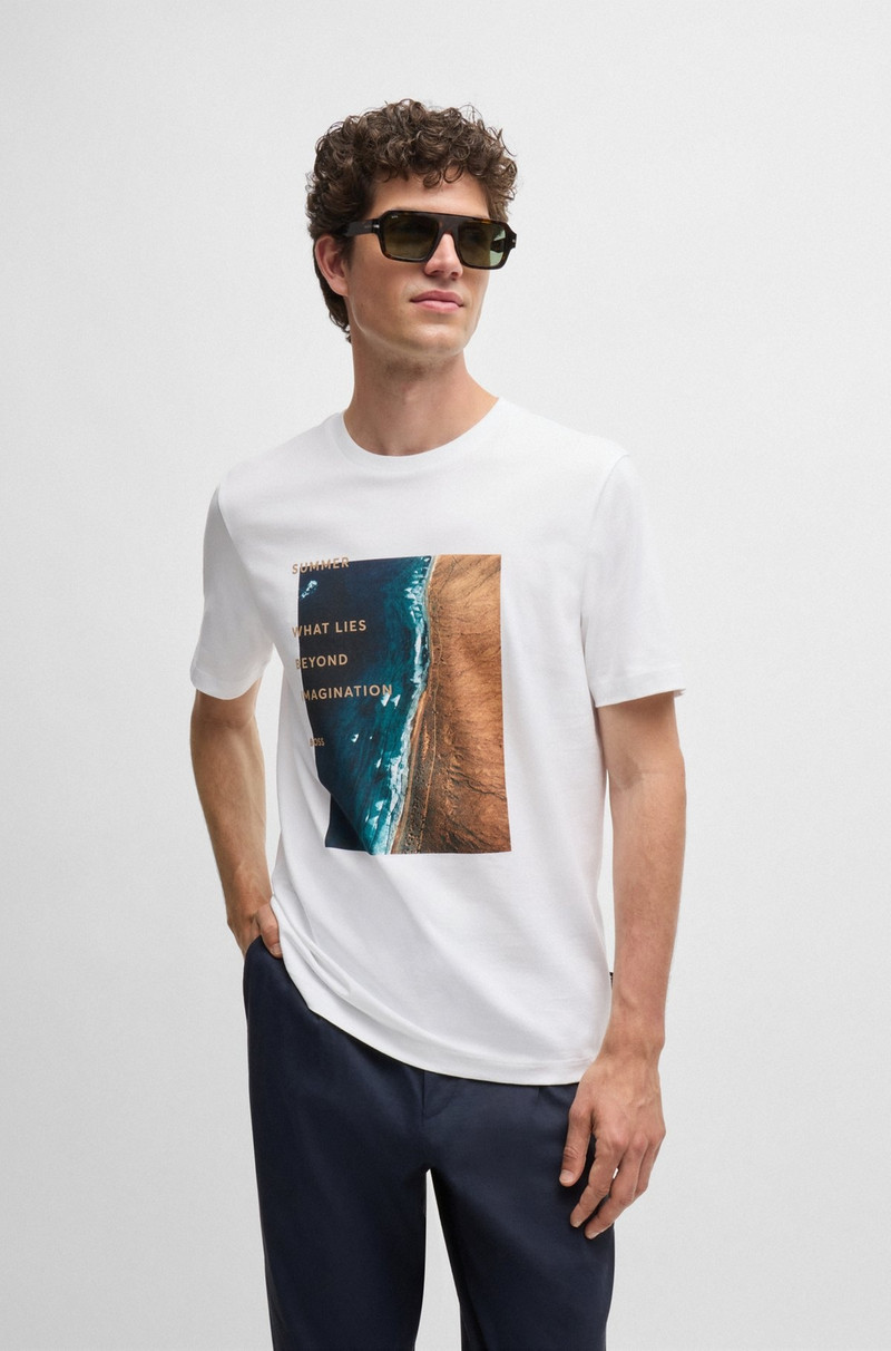 COTTON-JERSEY REGULAR-FIT T-SHIRT 와 바다 예술 작품 2