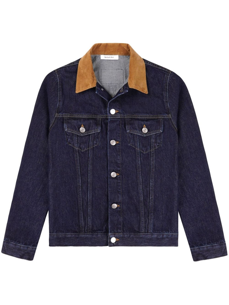 contrast-collar denim jacket 1