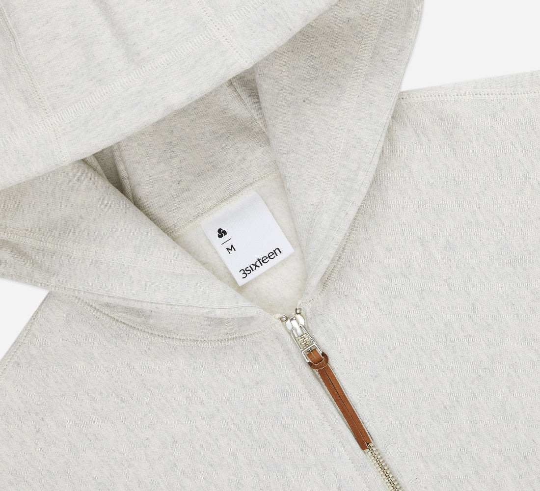 Heavyweight Zip Hoody - Oatmeal - 3