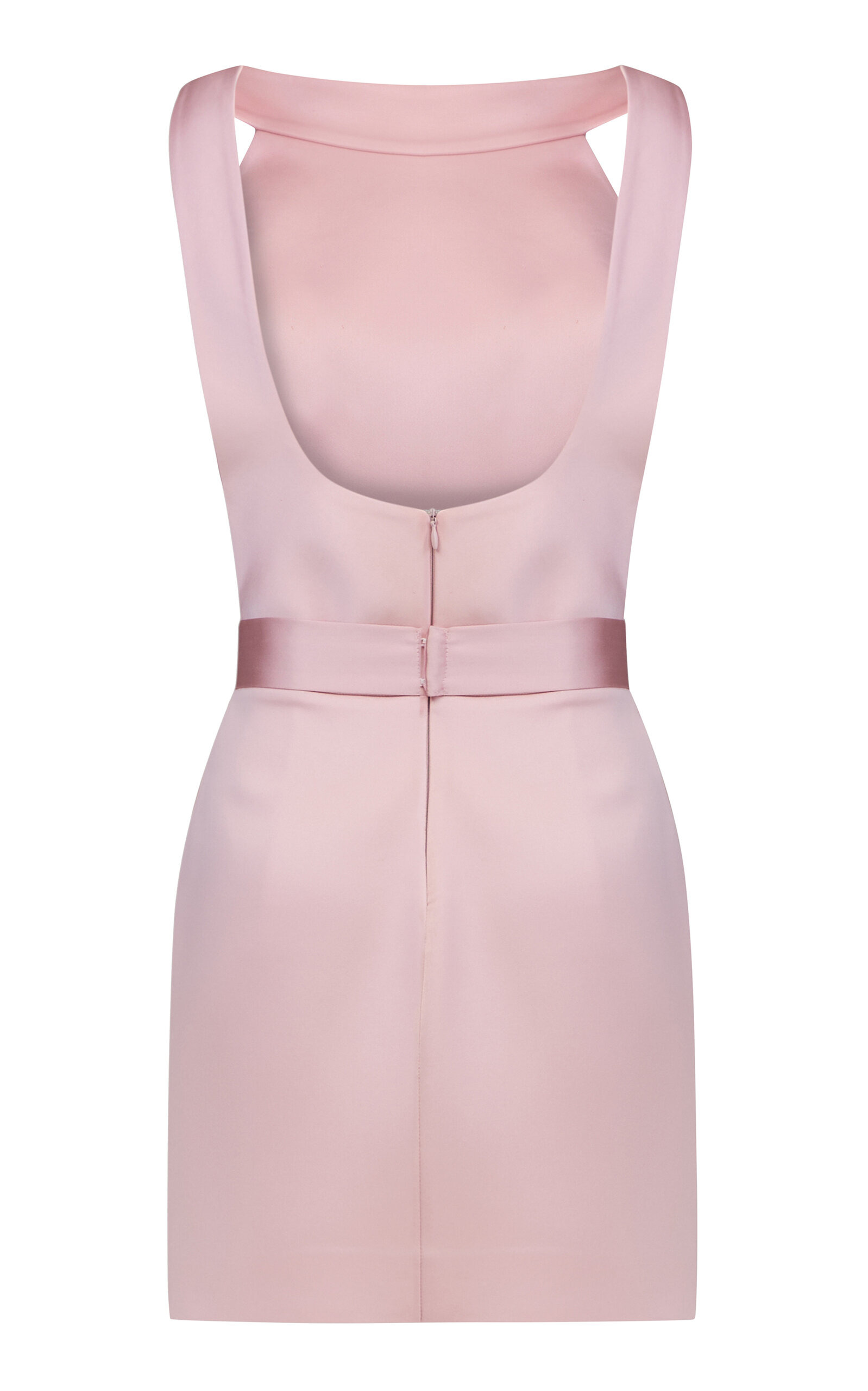 Delphine Bow-Detailed Satin Mini Dress pink - 5