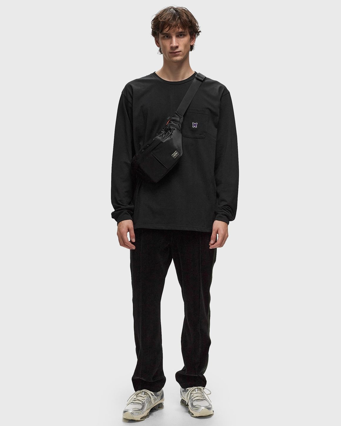 NEEDLES L/S Crew Neck Tee - Poly Jersey | bstn | REVERSIBLE