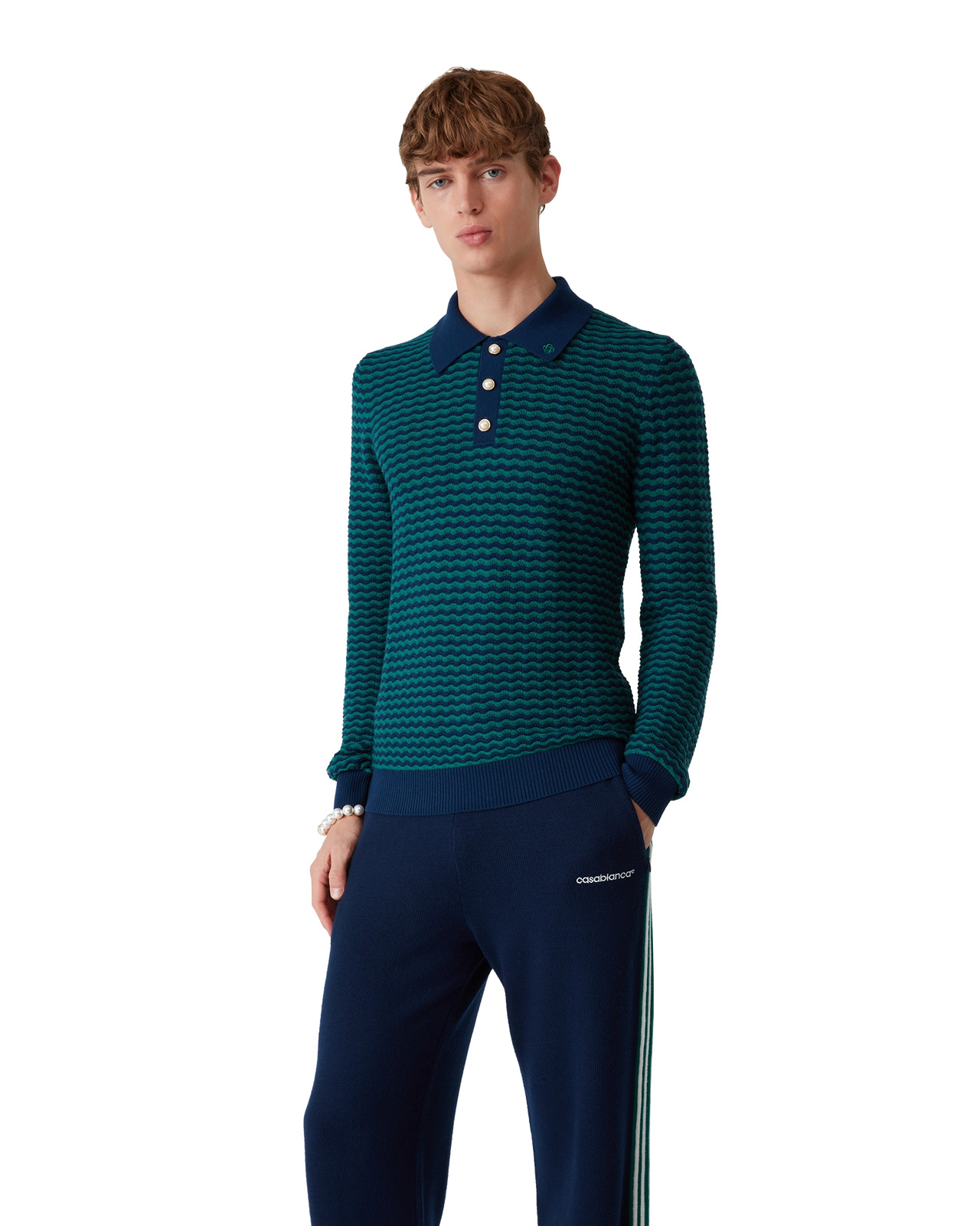 Mini Wave Polo Shirt | Casablanca Paris - 4