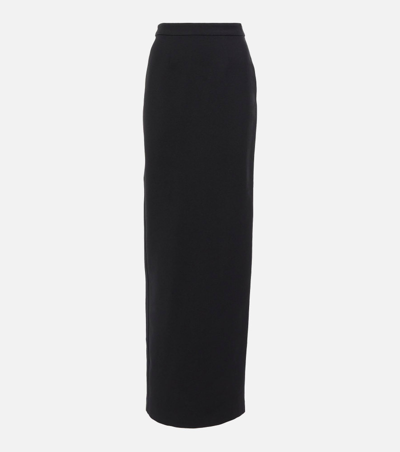 Asymmetrical wool and silk maxi skirt 1