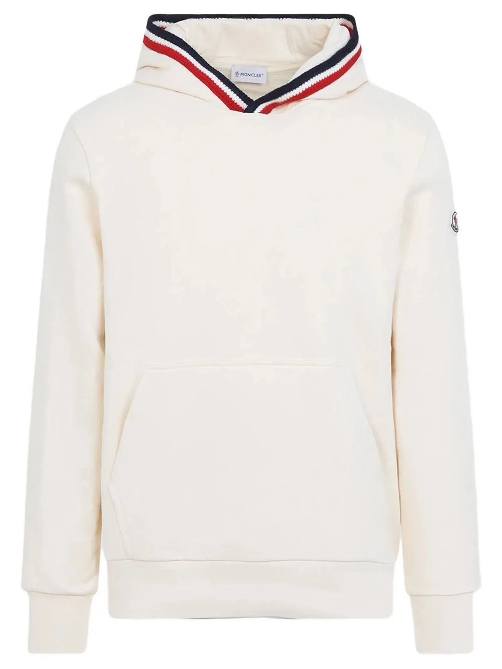 Hooded sweatshirt with striped trim - 1