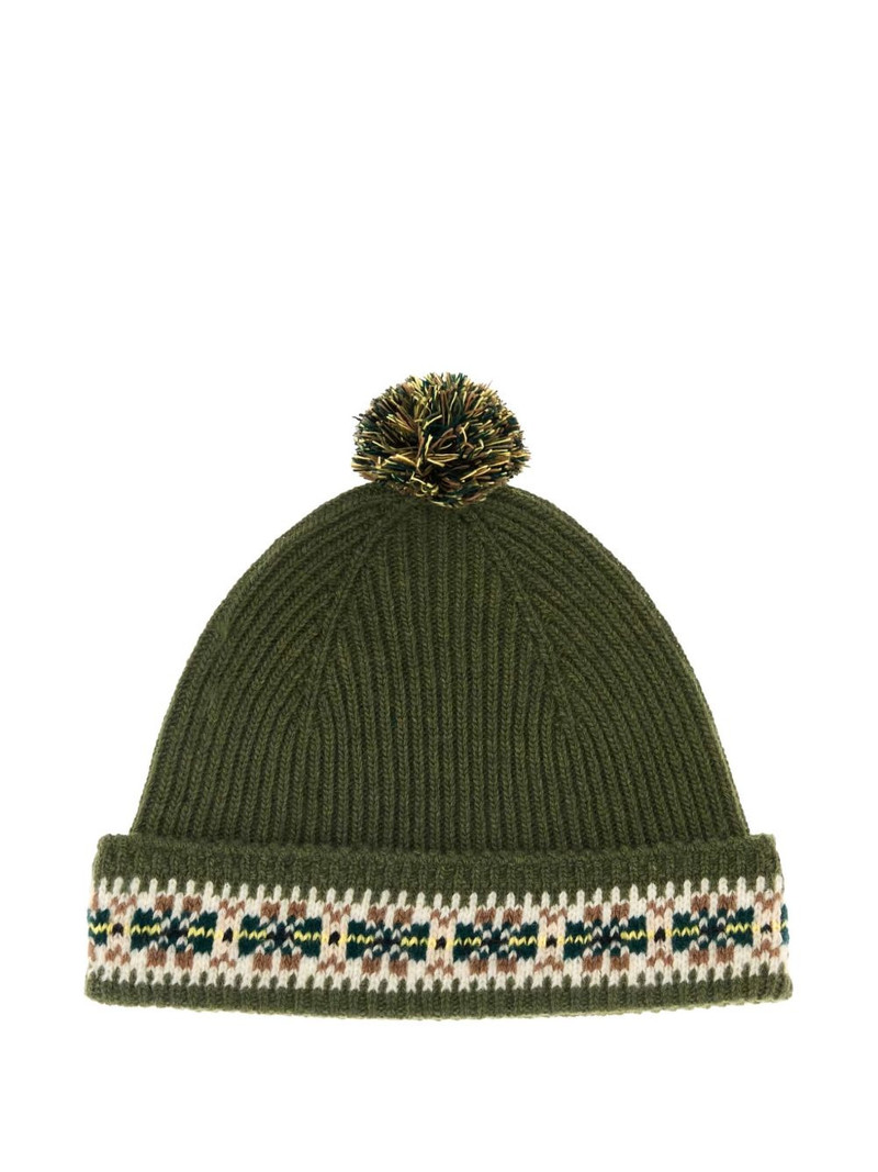 BODE pompom patterned beanie hat outlook
