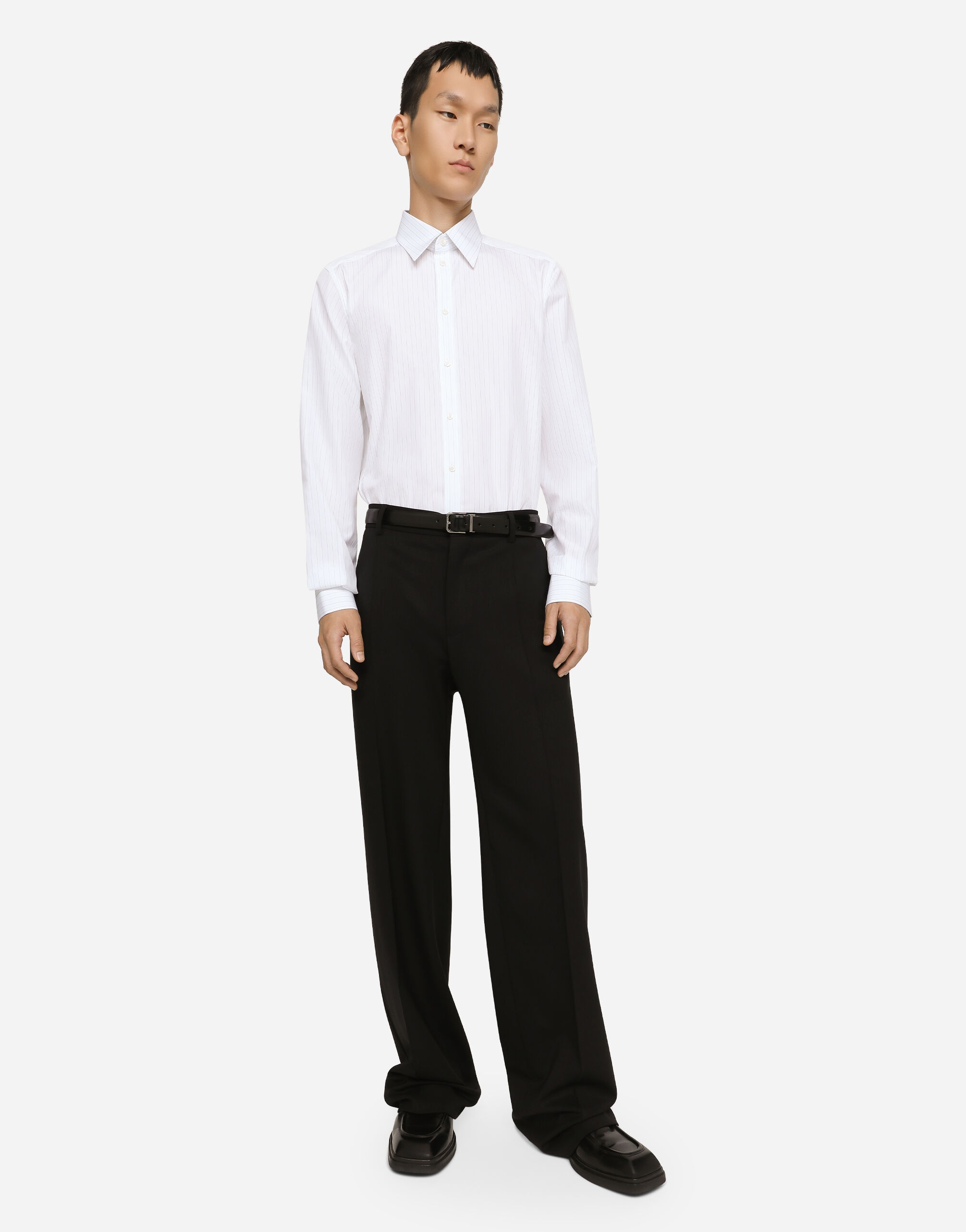 Striped cotton Martini-fit shirt - 5