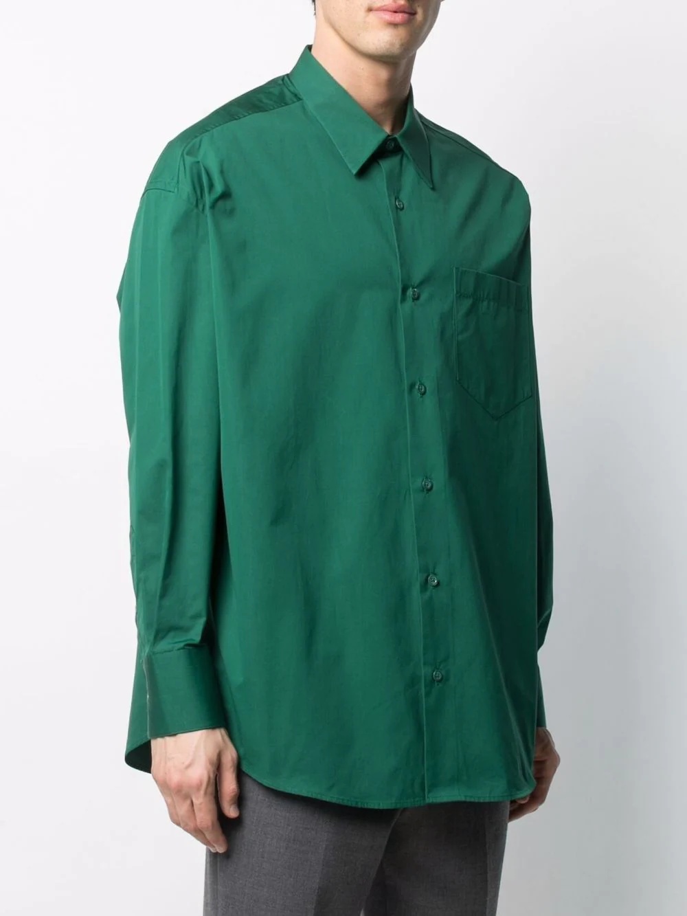 long-sleeved chest-pocket shirt - 4