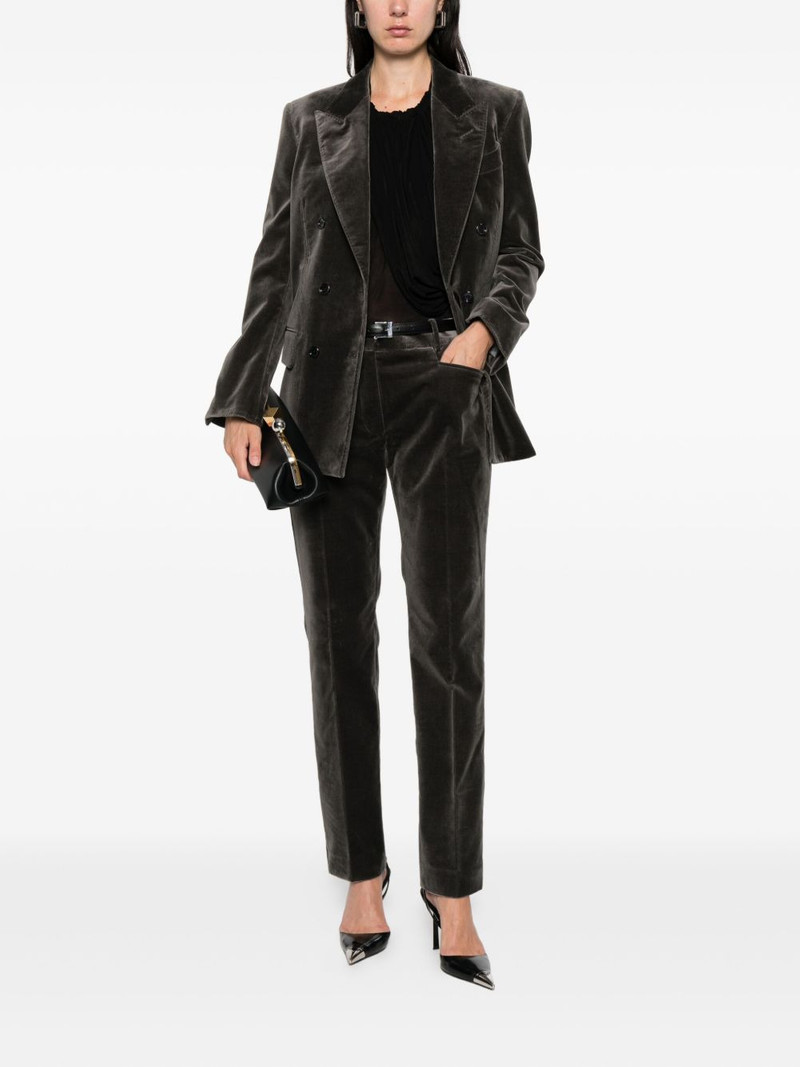 TOM FORD double-breasted velvet jacket outlook