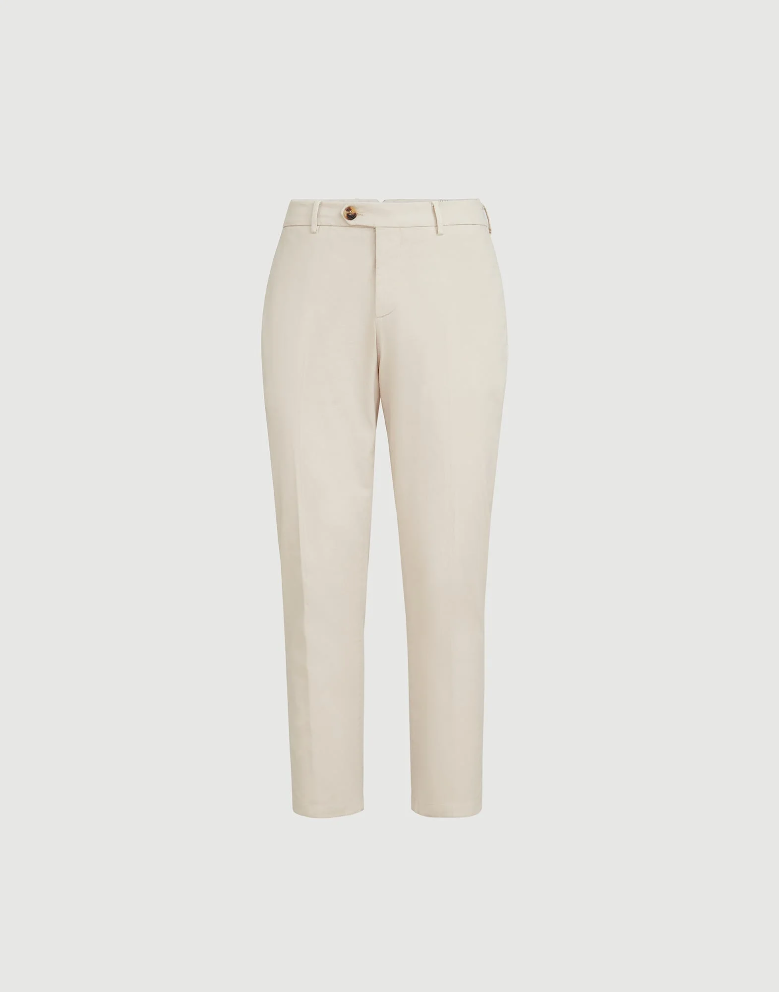 Garment-dyed Italian fit trousers in American Pima comfort cotton gabardine - 1