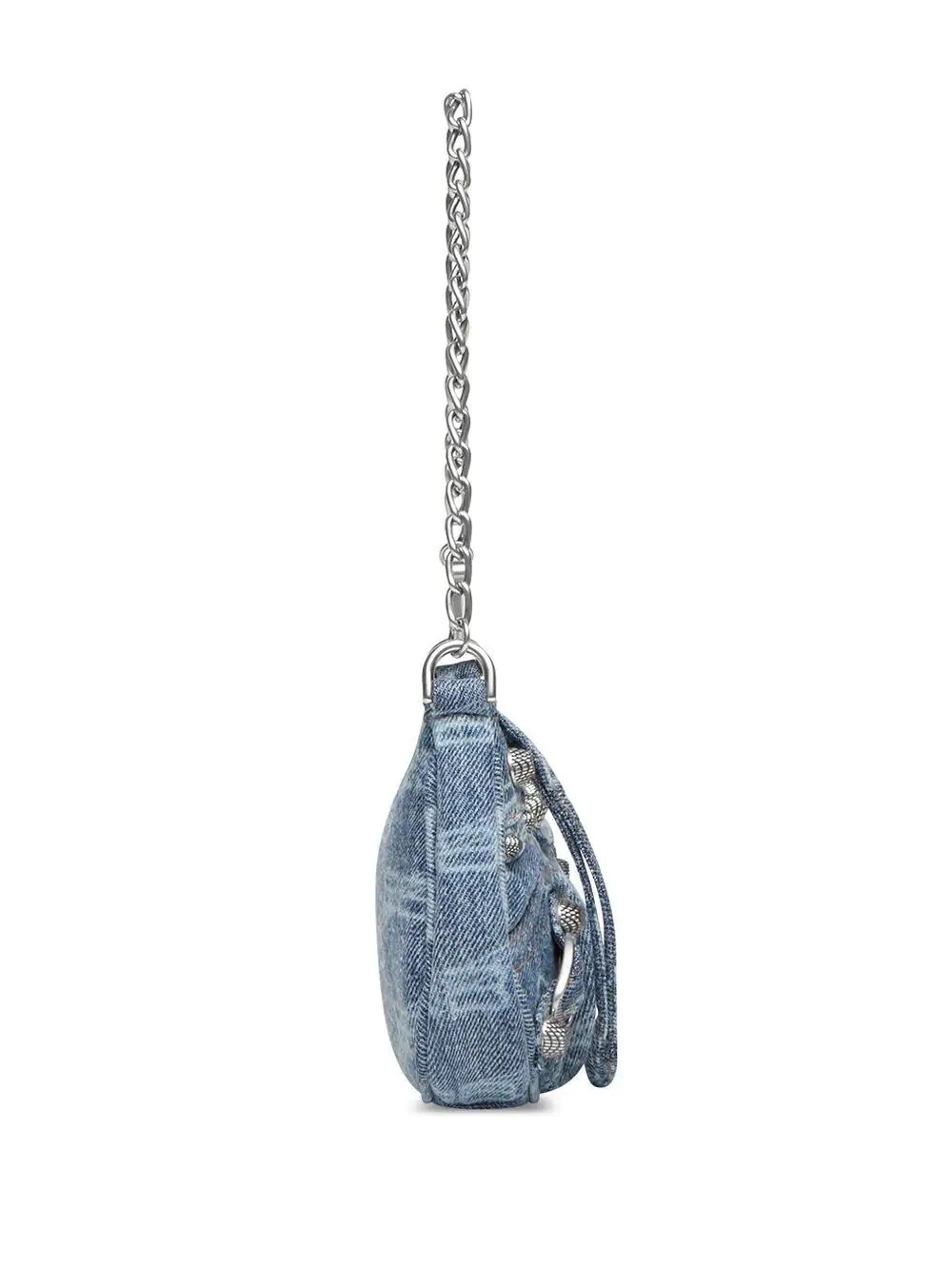 Le Cagole mini denim shoulder bag - 4