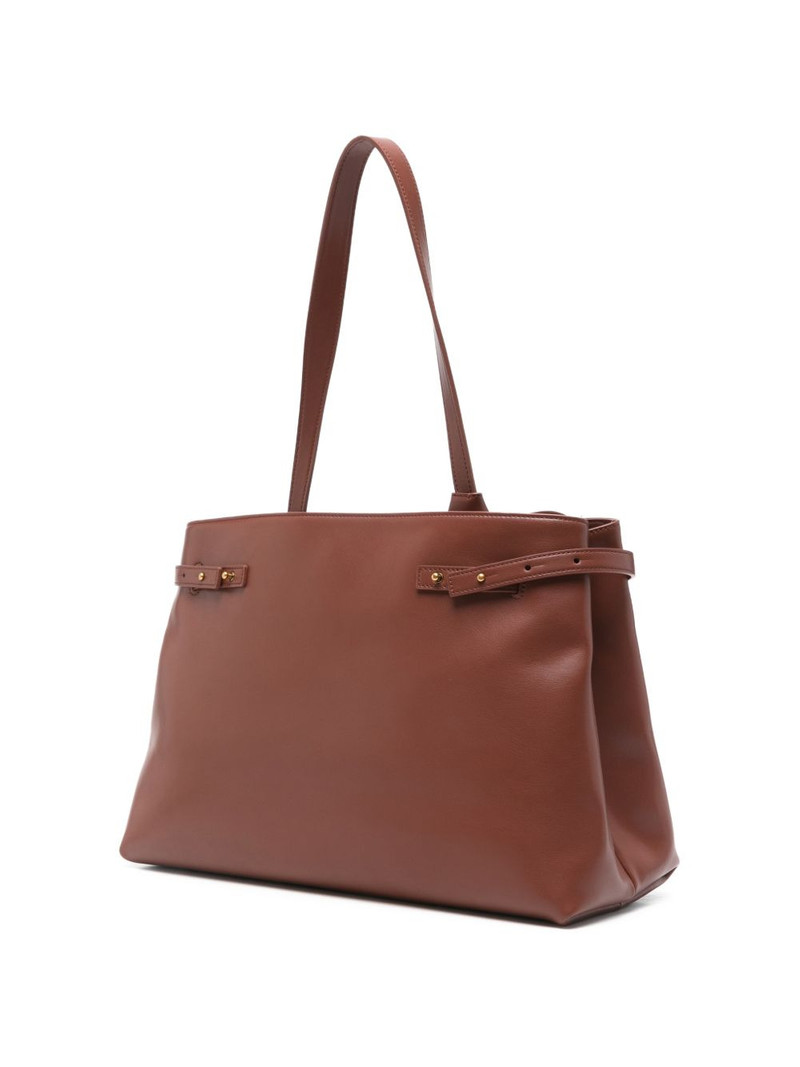 strap-detail leather shoulder bag 3