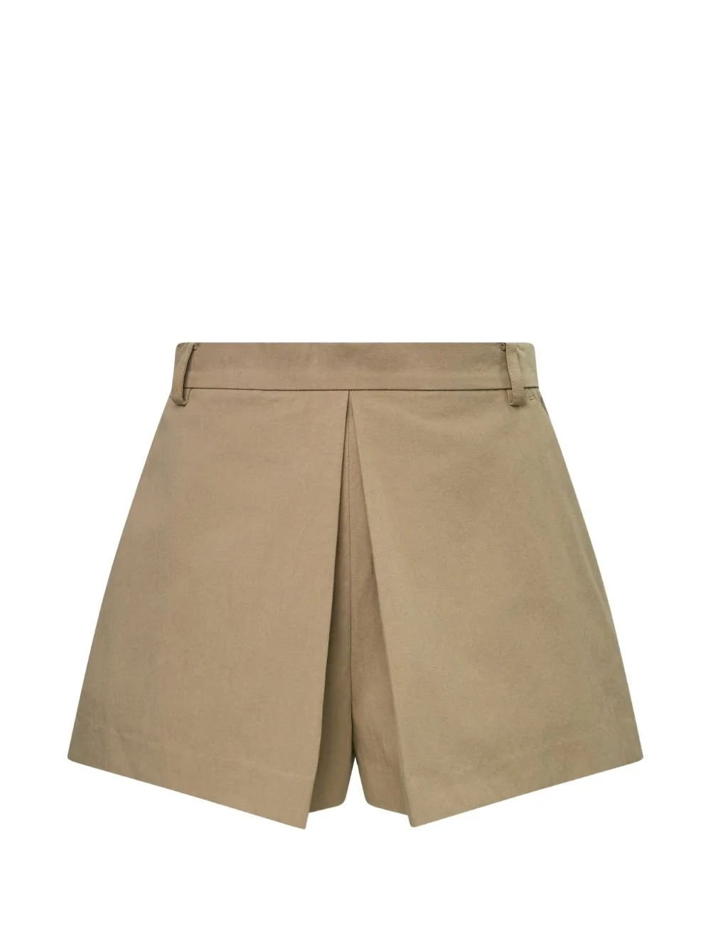 pleated A-line shorts - 1