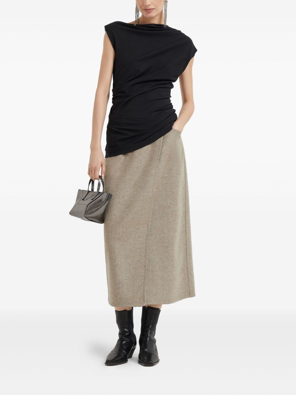 ruched-detail top - 2
