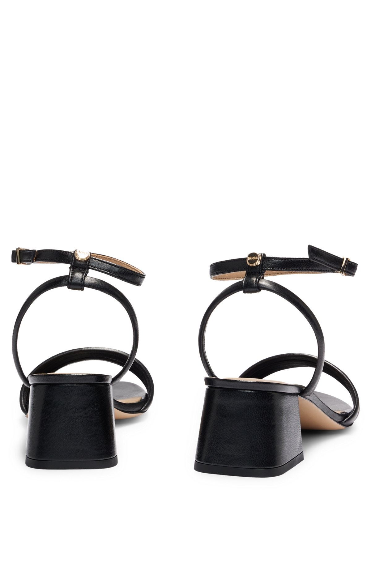 PADDED-STRAP SANDALS WITH BLOCK HEEL - 6