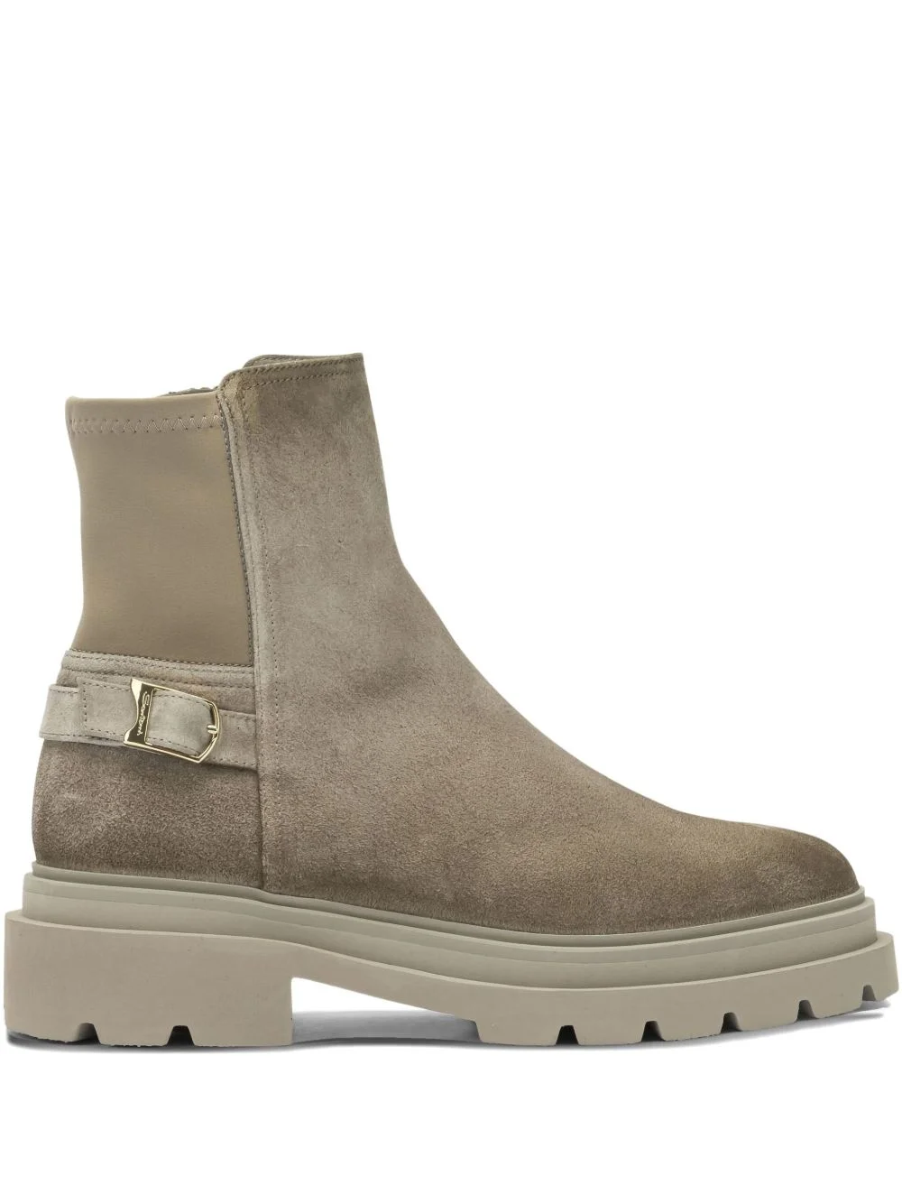 buckled-strap ankle boots - 1