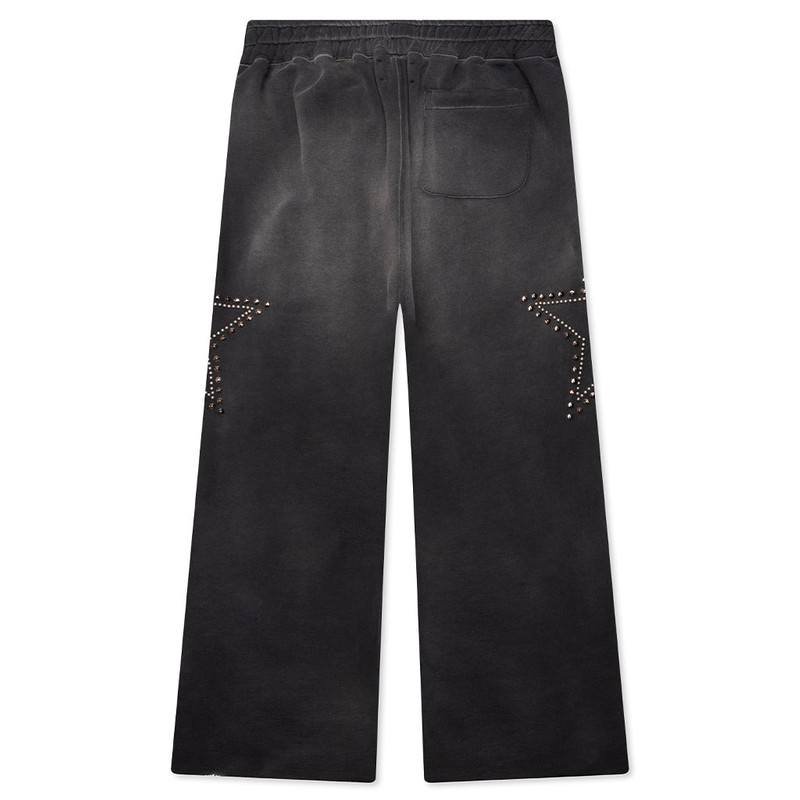 SATOSHI NAKAMOTO STAR STUDDED SWEATPANT - BLACK outlook