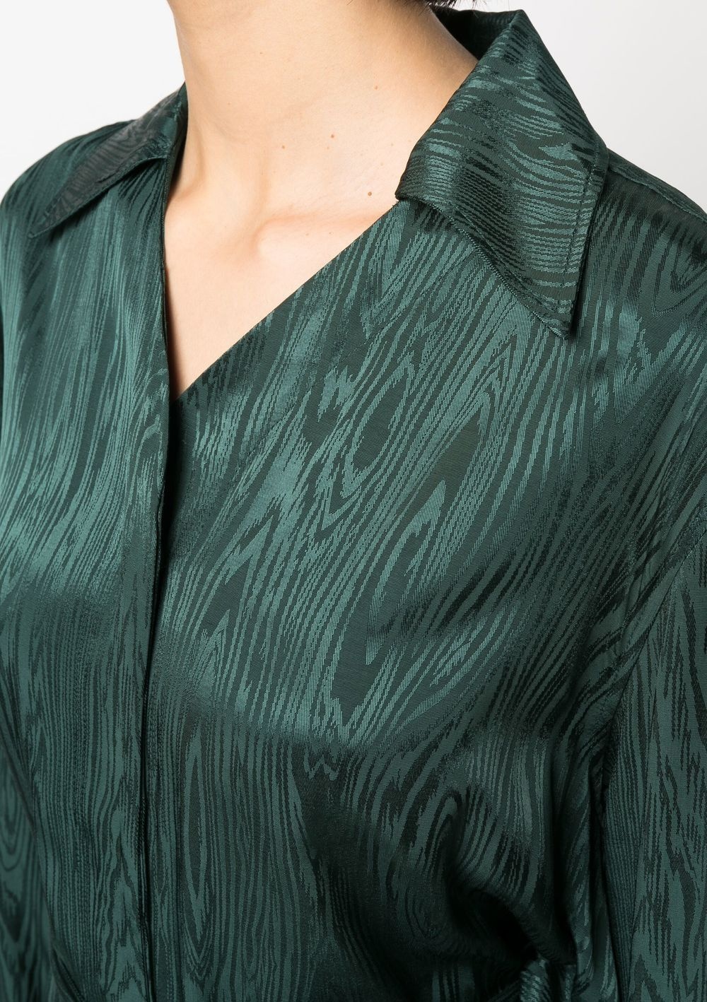 metallic-sheen shirt dress - 5