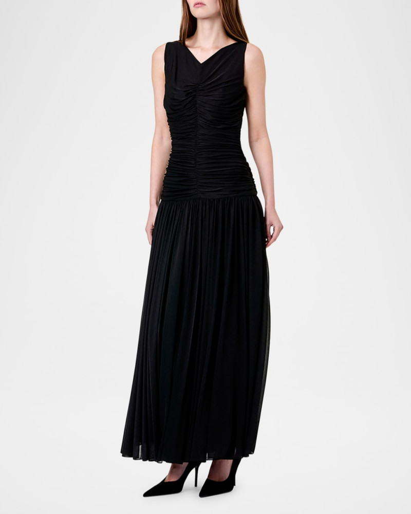 NICHOLAS Melia Sleeveless Ruched A-Line Maxi Dress outlook