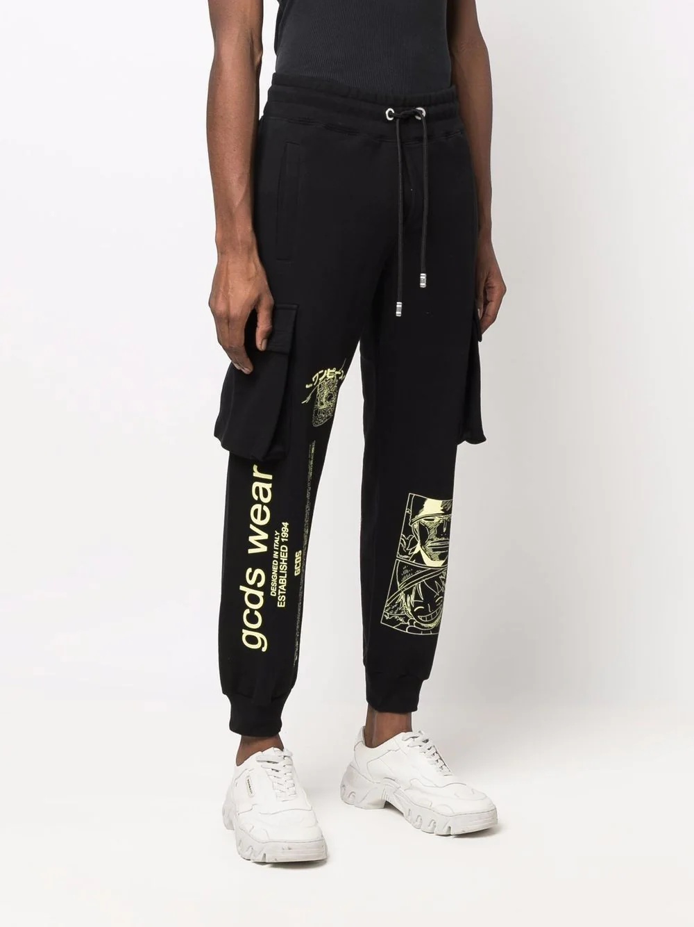 graphic-print cotton track pants - 3