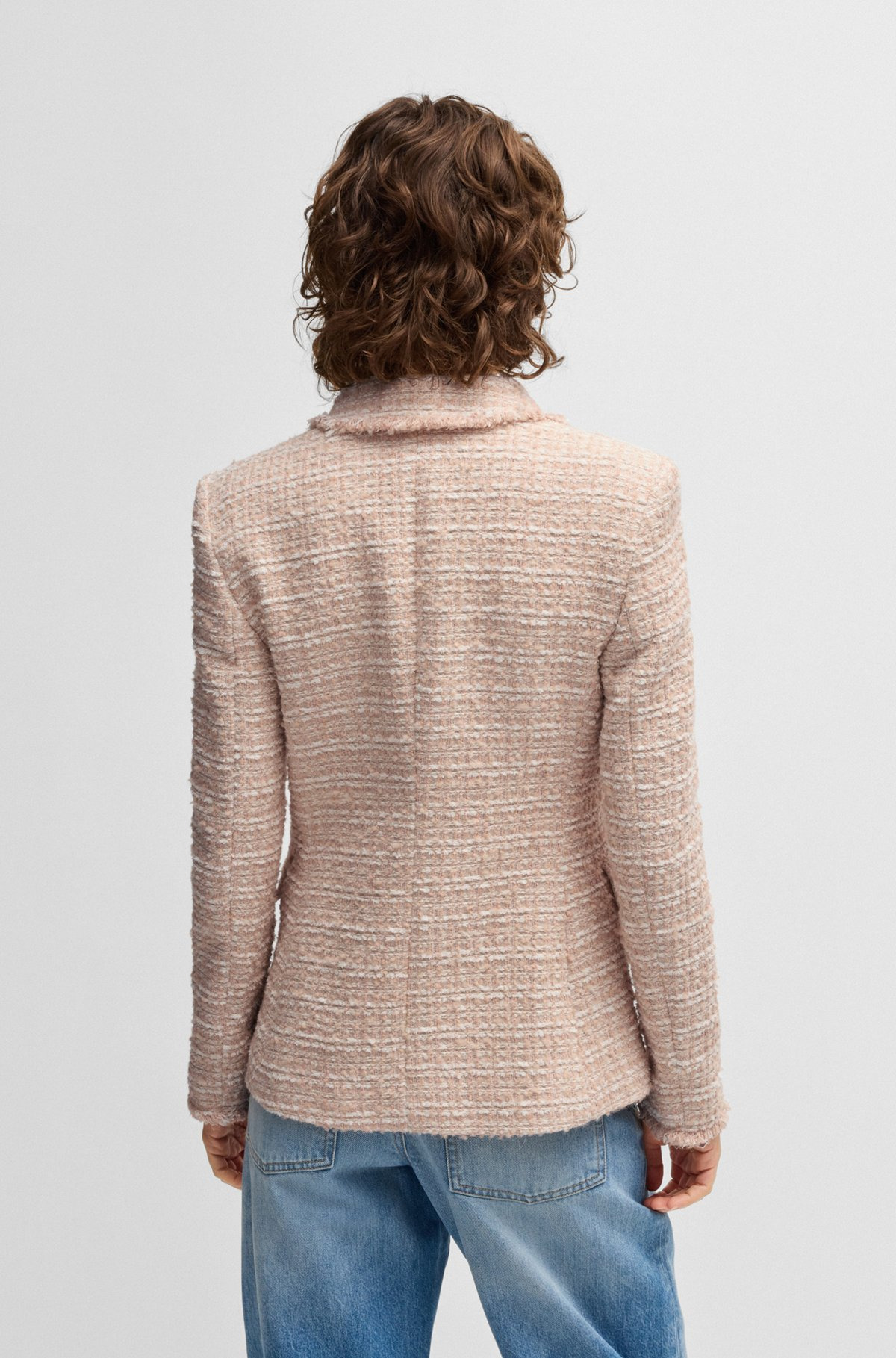 SLIM-FIT BLAZER IN SUMMERY TWEED - 4