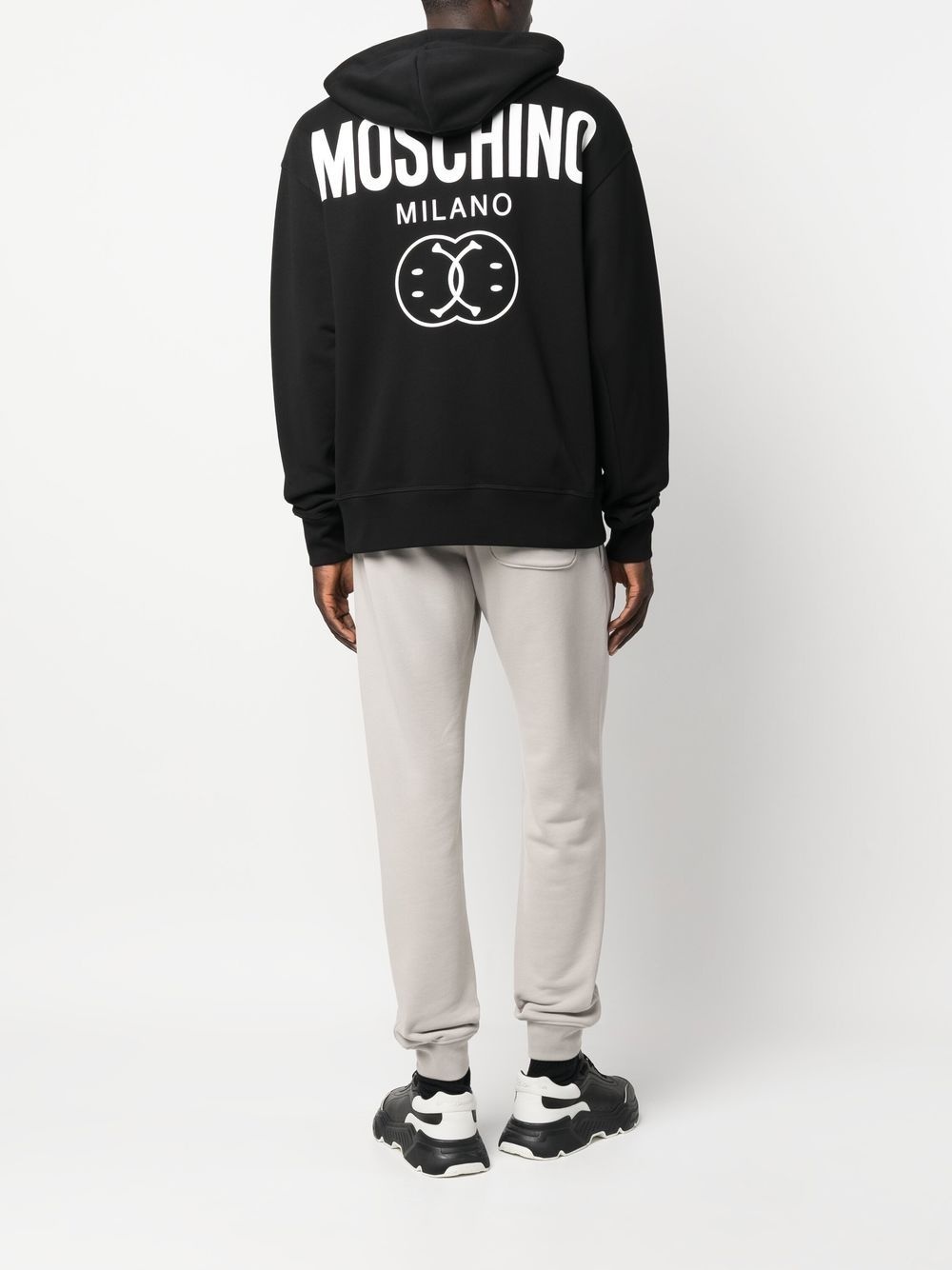 logo-print cotton hoodie - 2