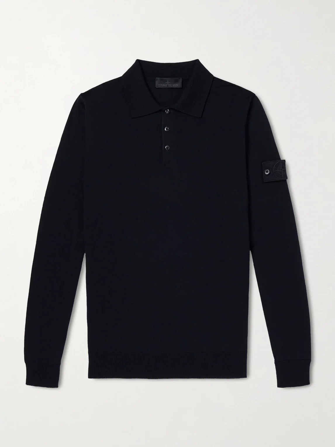 STONE ISLAND GHOST Virgin Wool Polo Shirt - 1