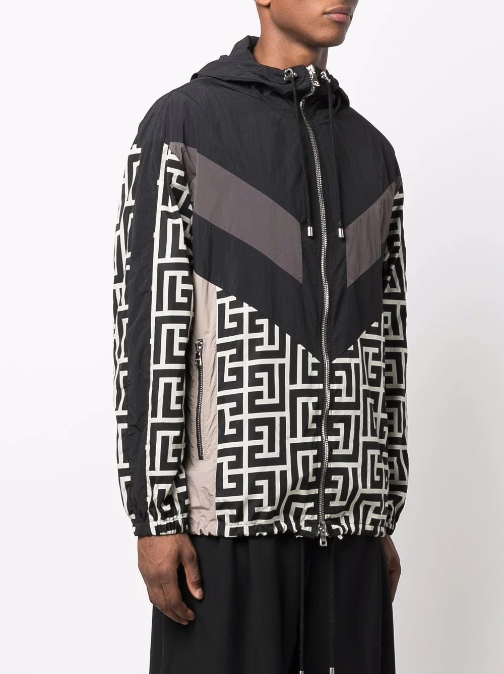 signature geometric-print jacket - 3