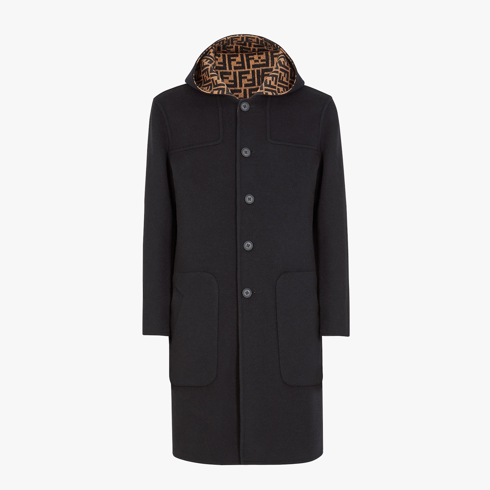 Black wool coat - 1