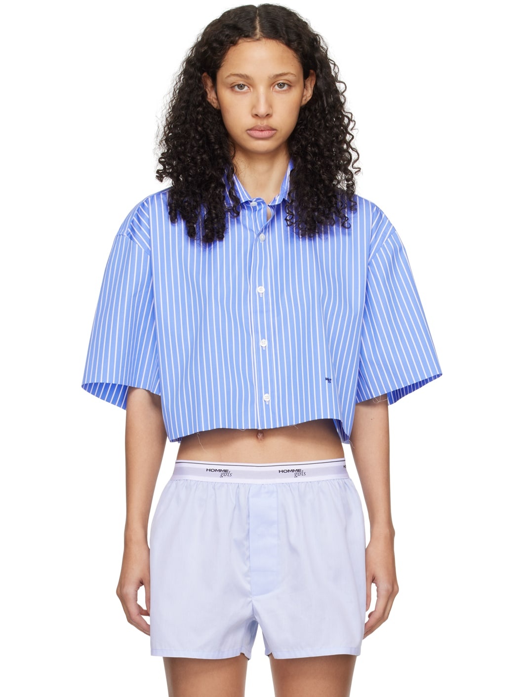 Blue Stripe Shirt - 1