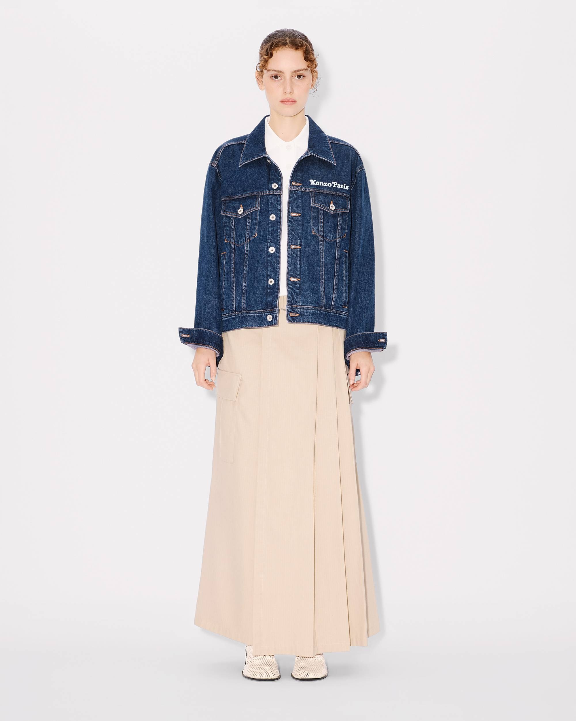 Cargo long skirt in cotton ripstop - 3
