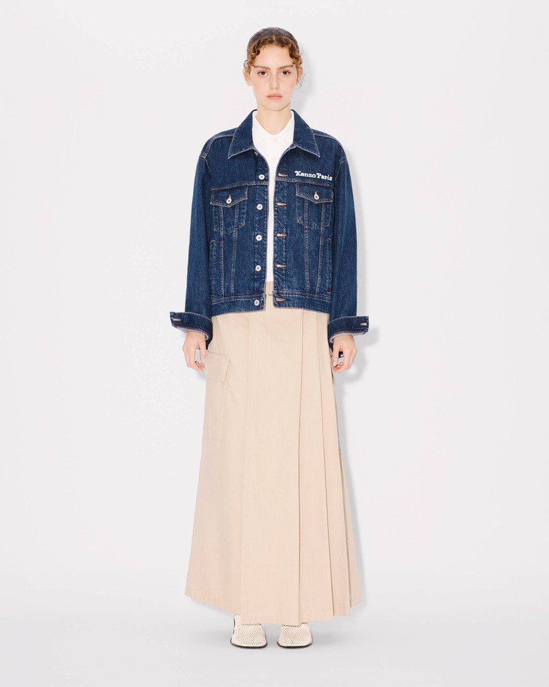 Cargo long skirt in cotton ripstop 3
