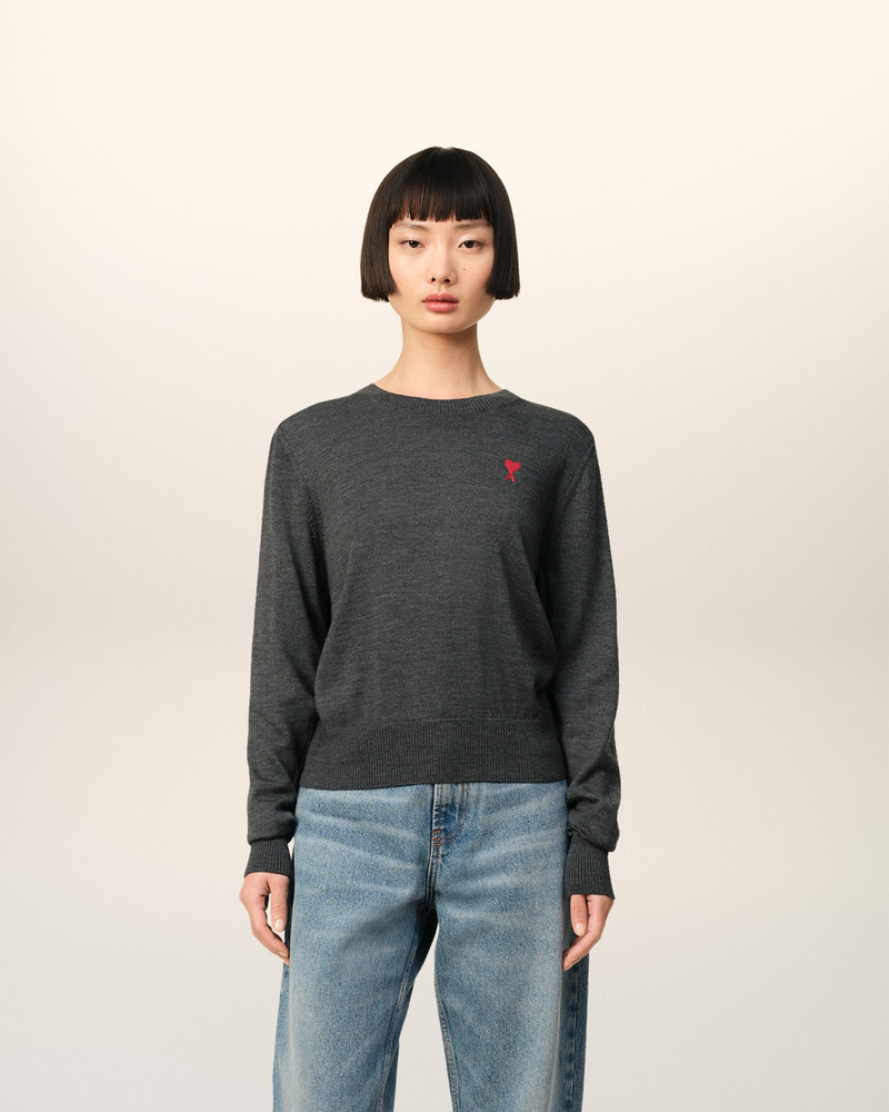 AMI Paris RED AMI DE COEUR CREW NECK SWEATER outlook