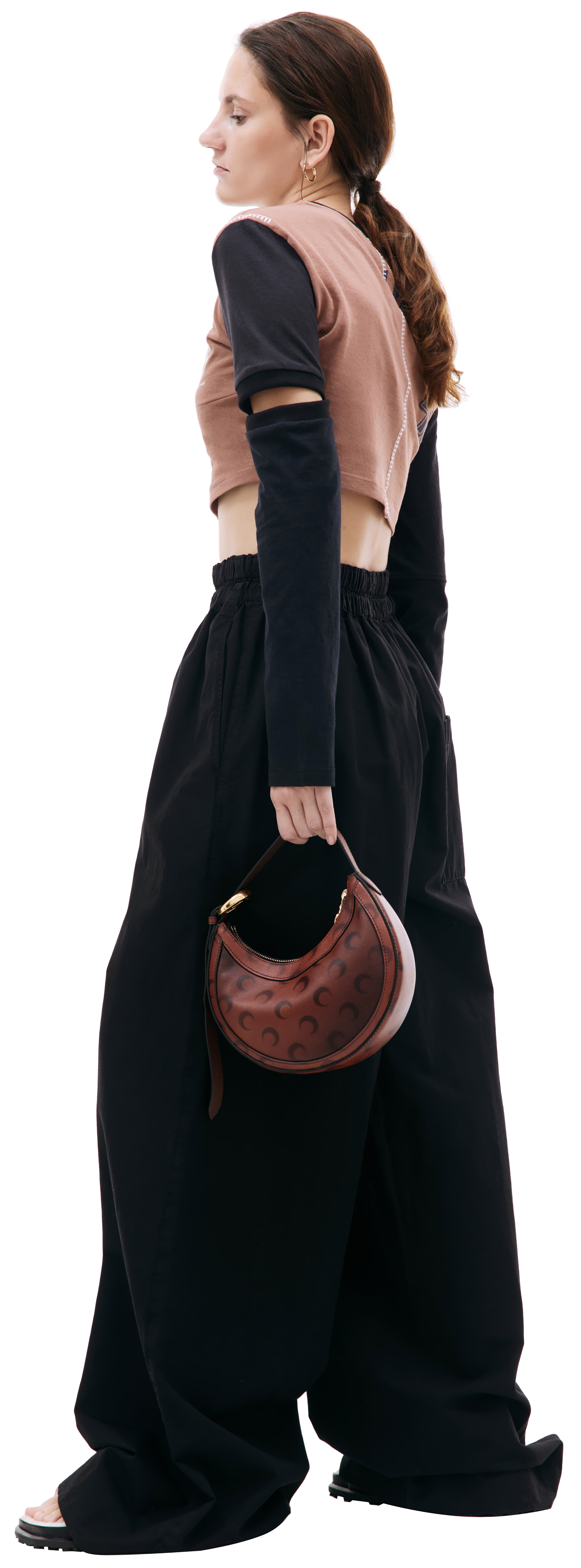 BROWN CROPPED LONGSLEEVE - 2